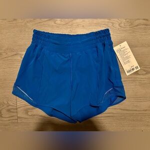 Lululemon Women’s Hotty Hot High-Rise Short 4” Lined Cerulean Blue 6 NWT